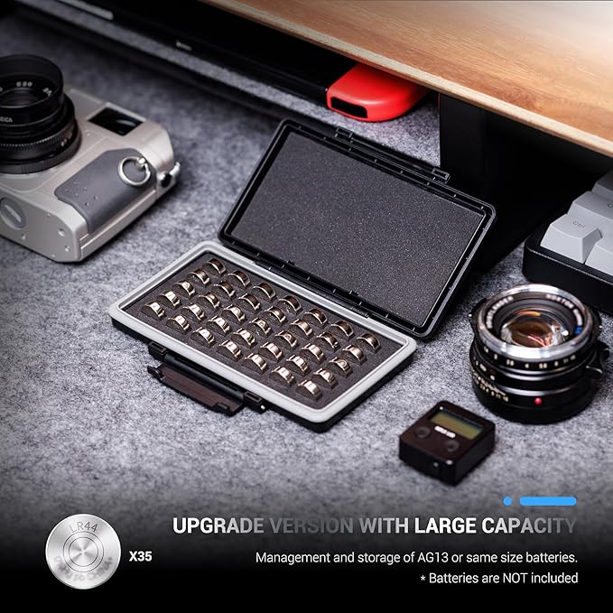LR44 Size 675 Battery Case Holder, Water-Resistant Compact Button Coin Cell - Image 2