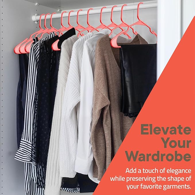 Plastic Clothes Hangers – Heavy Duty Hanger Set, - Image 2
