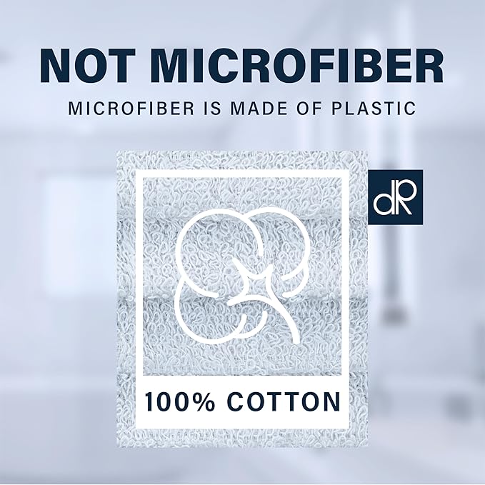 DecorRack 10 Pack 100% Cotton Wash Cloth, Luxurious Soft, 12 x 12 inch Ultra - Image 6