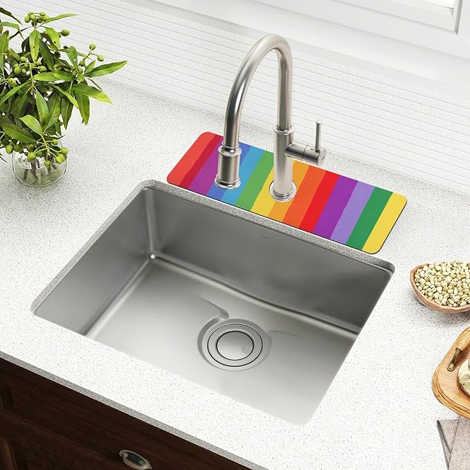 Kitchen Sink Splash Guard 2 PCS 30 Inch Sink Faucet Mat Splash Guard - Image 6