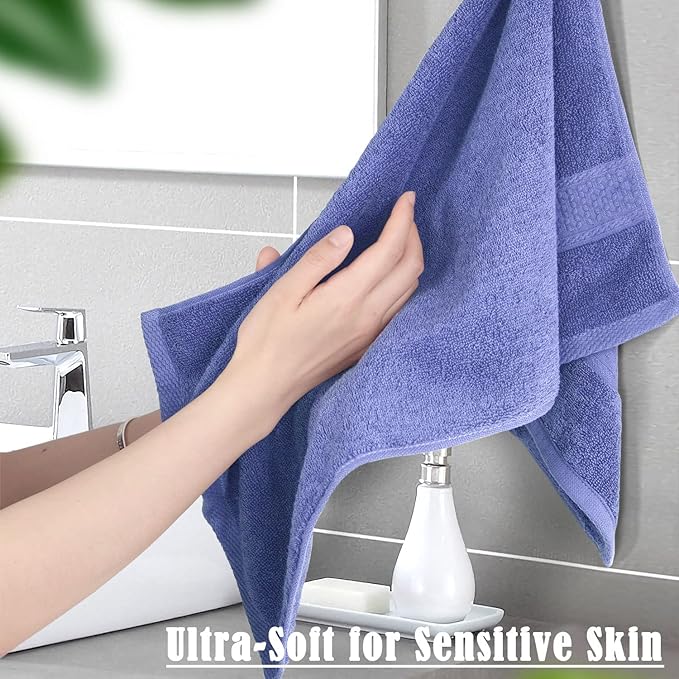 Cleanbear Hand Towels 12 Pack 12 Colors 100% Cotton Hand Towel Set - Image 8