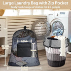 OTraki Mesh Laundry Bag Backpack 24x32 Inch Gym Drawstring Backpack Travel - Image 5