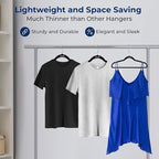 SereneLife Velvet Hangers 100 Pack Black – Slim Non-Slip Clothes Hangers - Image 4