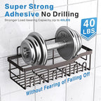 EUDELE 5-Pack Rustproof Stainless Steel Shower Caddy – No Drill Adhesive - Image 4