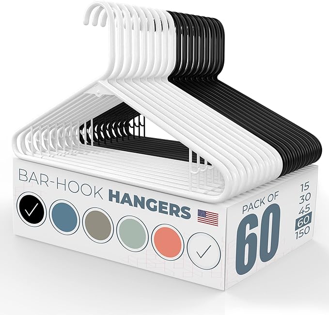 Neaties Plastic Hangers 50 Pack – Made in The USA – 6lb Capacity Standard by NeatiesHangers