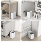Cesun Small Bathroom Trash Can 2.1 Gallon Wastebasket, Modern Metal Garbage Can - Image 7