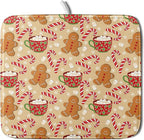 Christmas Gingerbread Man Dish Drying Mat by Aytipun