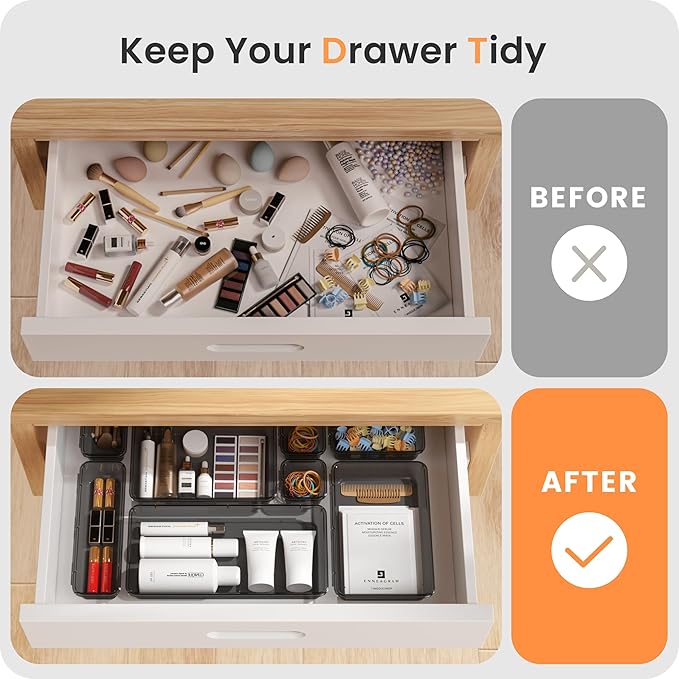 【Military Grade】 Drawer Organizer, 【】 Clear Makeup organizer - Image 8