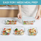 Vtopmart 8 Pack Glass Food Storage Containers - Image 6