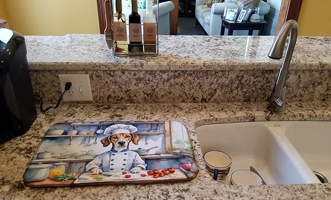 Caroline's Treasures DAC6188DDM American Foxhound The Chef Dish Drying Mat - Image 2