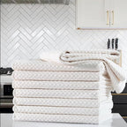 POLYTE Ultra Premium Microfiber Kitchen Dish Hand Towel Waffle Weave, 8 Pack - Image 6