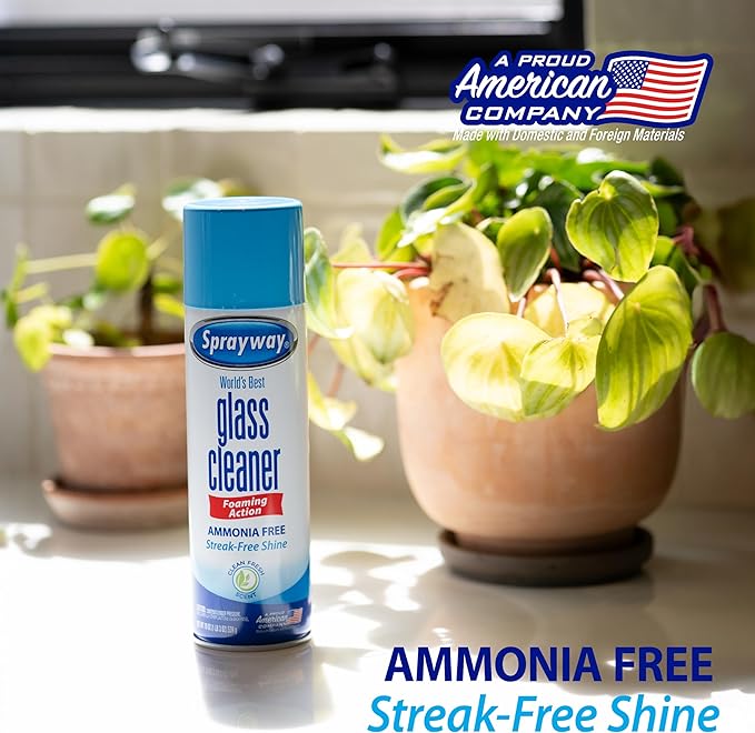 Sprayway Glass Cleaner Foaming Aerosol Spray, Streakless, Fast-Acting | Cleans - Image 6