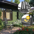Patio Rocking Chair Outdoor Set of 1,Weather Resistant Poly Resin Oversized Porch Rocker,High Back Smooth Design,350lb Weight Capacity,Indoor Outdoor Use - Image 7