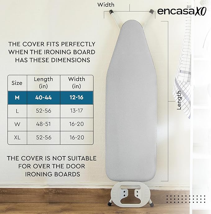 Encasa XO Ironing Board Cover and Pad 42"x14" - Image 2
