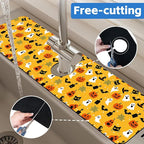 Halloween Pumpkin Bat Ghost Kitchen Sink Splash Guard Mat Absorbent Fast Drying - Image 7