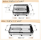 romision Expandable Dish Drying Rack Over The Sink Small Metal Stainless Steel - Image 2