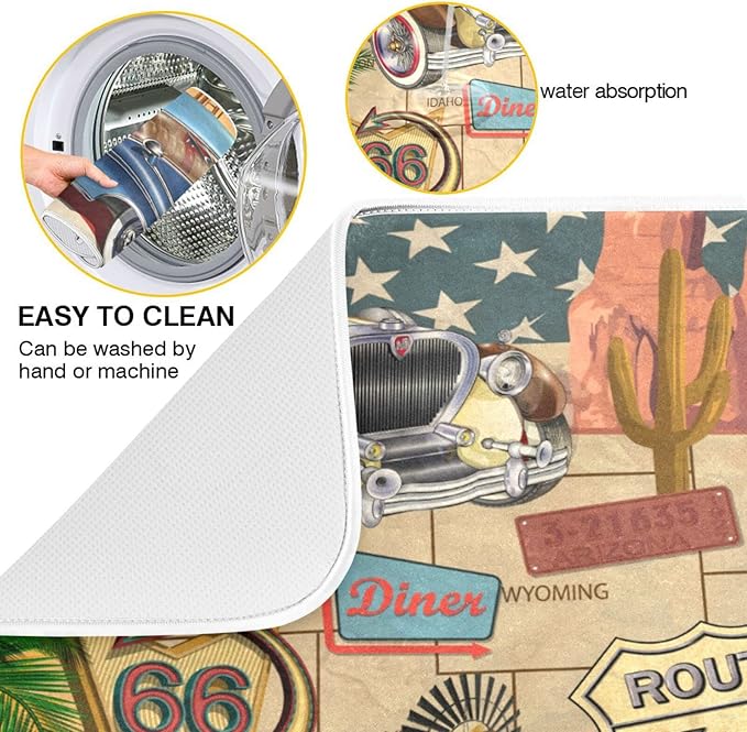 senya Super Absorbent Dish Drying Mat, Microfiber Fast-Drying Dish Mat - Image 2