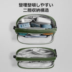 tomtoc Electronic Organizer Travel Case, Water Resistant Dual Compartment Tech - Image 2