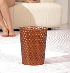 Small Metal Trash Can Wastebasket, Decorative Honeycomb Garbage Can Waste Basket - Image 8