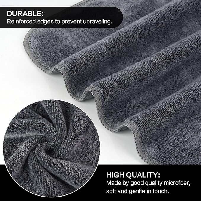 SINLAND Microfiber Facial Cloths Fast Drying Washcloth 12inch x 12inch - Image 3