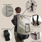 Laundry Bag Backpack with Shoulder Straps and Mesh Pocket Laundry Backpack - Image 6