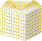 Kitinjoy Cotton 8 Pack Terry Kitchen Dish Cloths, 12 x 12 Inches Super Soft and by Kitinjoy