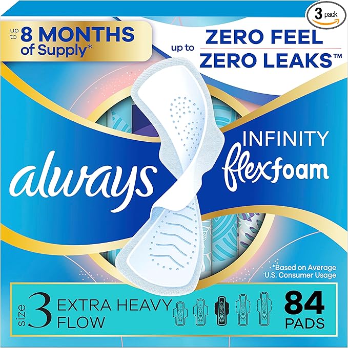 Always Infinity Feminine Pads for Women, Flexfoam Pads by Always