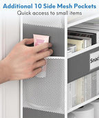 Over The Door Organizer Hanging, 5 Shelf Behind The Doors Storage, Pantry Door - Image 4
