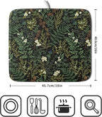Black Sage Green Plant Dish Drying Pad 16 x 18 Inch - Image 2