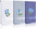 Blue Hydrangea Hand Towels Farmhouse Hydrangea Bathroom Decor 14x29 Inch by Tingjoo