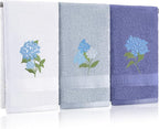 Blue Hydrangea Hand Towels Farmhouse Hydrangea Bathroom Decor 14x29 Inch by Tingjoo