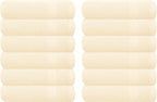 GLAMBURG Ultra Soft 12-Piece Washcloths Set 13x13-100% Ringspun Cotton by GLAMBURG