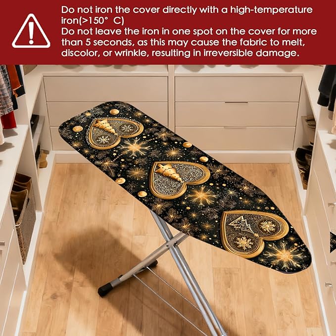 Nuxovilar Ironing Board Covers Golden Heart Winter Trees Pattern Polyester - Image 4