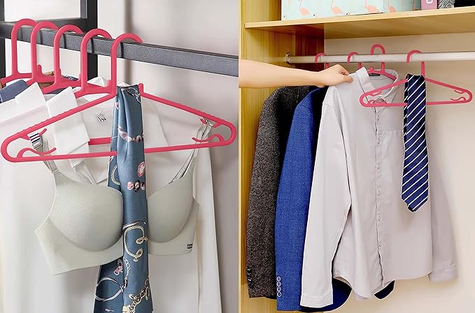 Plastic Hangers 50 Pack, Light Weight Durable Clothes Hangers - Image 4
