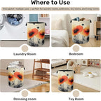 Orange Flowers Laundry Basket - Image 4
