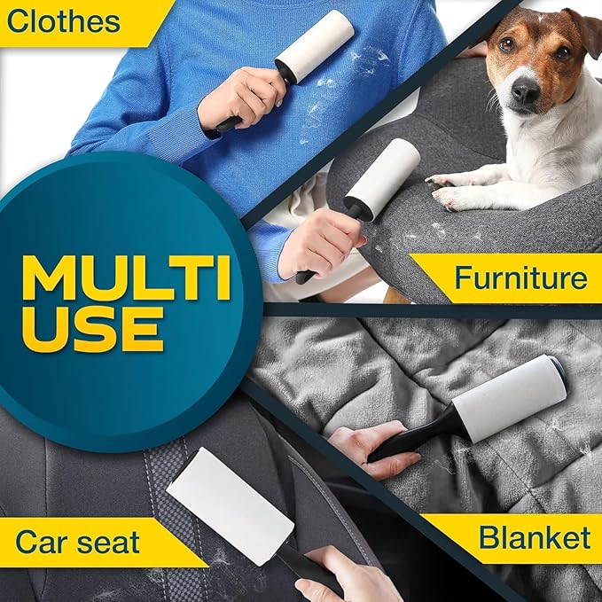 Lint Rollers for Pet Hair, Remover for Couch, Clothes Furniture and Carpet. - Image 3