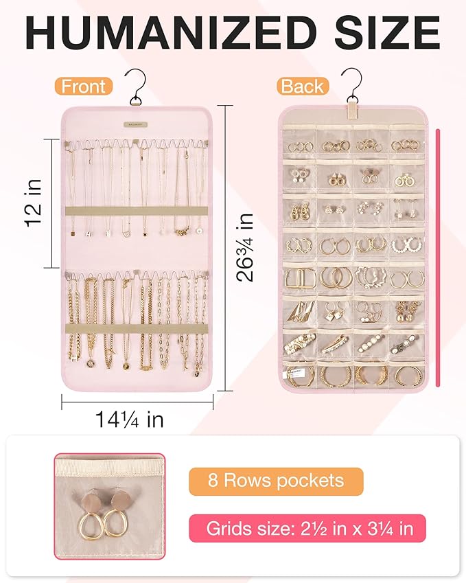 BAGSMART Hanging Jewelry Organizer Storage Roll - Image 5