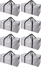 Extra Large Moving Bags with Zippers & Carrying Handles, Heavy-Duty Storage Tote by PANDA+JOYS