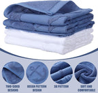 2 Pcs Nautical Hand Towels for Bathroom Navy Blue Nautical Beach Bathroom Hand - Image 2