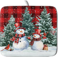 Christmas Snowman Dish Drying Mat by Kawani