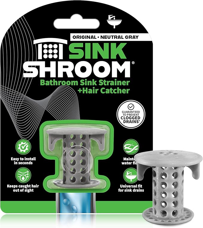 SinkShroom The Revolutionary Sink Drain Protector Hair Catcher/Strainer/Snare by TubShroom