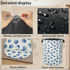 Blue Polka Dots Laundry Basket - Image 5