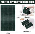 Homaxy 100% Cotton Terry Kitchen Towels, Checkered Designed, Soft and Super - Image 5