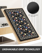 Rnivvi Dish Drying Mat for Kitchen Counter, XL 15 x 24" Cute Flower Theme Super - Image 5