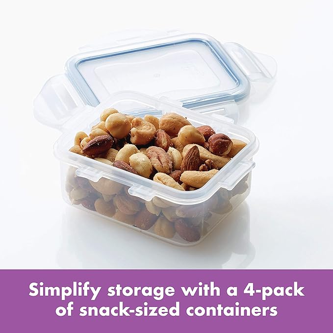LOCK & LOCK Easy Essentials Food Storage Container Set, 4-Piece -Clear - Image 3