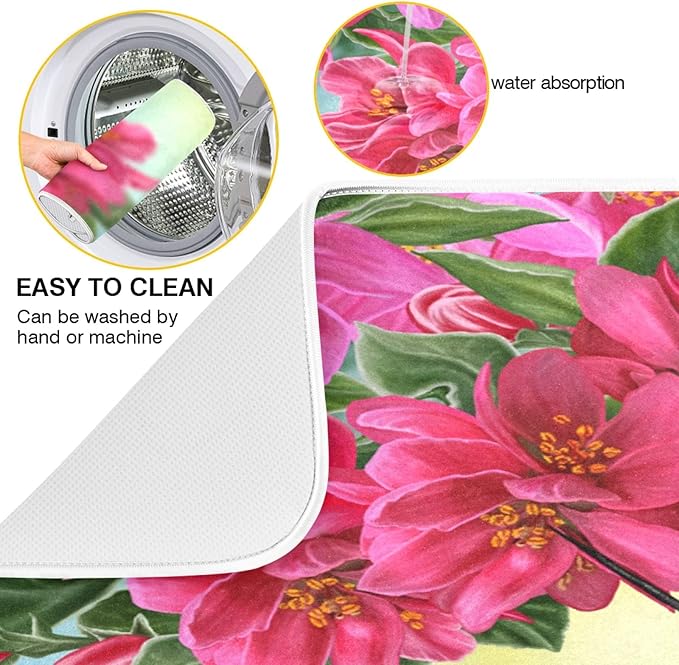 Ultra Absorbent Microfiber Dish Drying Mat, Hummingbird - Image 2