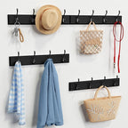 Forbena Black Coat Rack Wall Mount, Coat Hooks Wall Mounted - Image 2
