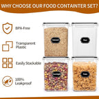 4 Pack Large Airtight Food Storage Containers - Image 5