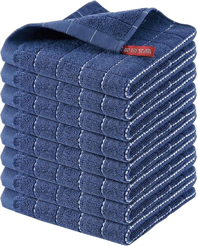 Homaxy 100% Cotton Terry Kitchen Dish Cloths, Ultra Soft and Absorbent Dish by Homaxy