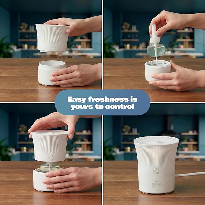 Glade Scent Flow PlugIns Air Freshener, Clean Linen, 1 Device + 4 Refills - Image 6